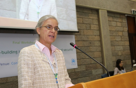Mette Wilkie, Director, Division of Environmental Policy Implementation (DEPI), UNEP, speaking at the Capacity-building in National Planning for Food Security Meeting