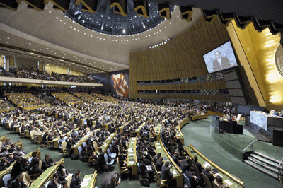 UN General Assembly creates group to work on sustainable development goals.