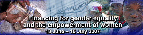 Online discussion - Financing for gender equality and the empowerment of women