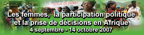 E-Network of National Gender Equality Machineries in Africa - Thematic online discussion: “Women, political participation and decision making in Africa” 