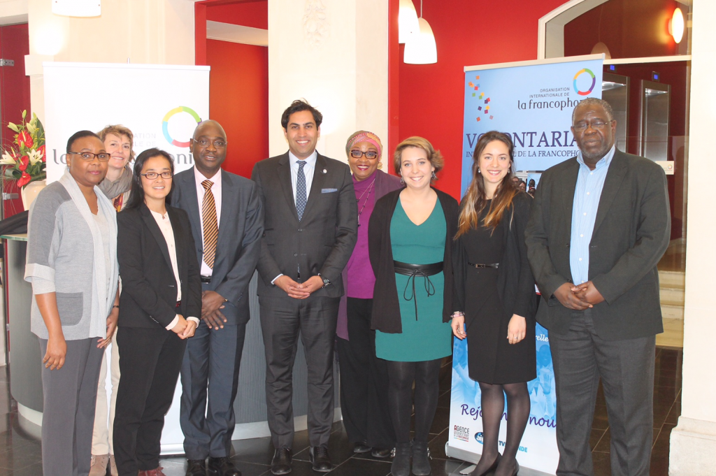 Alhendawi and the youth team of La Francophonie