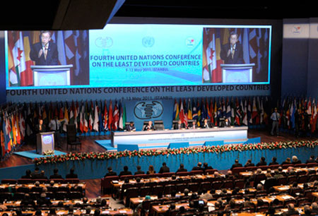 第四次联合国最不发达国家问题会议全会会场