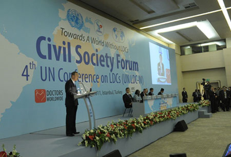 联合国秘书长潘基文在最不发达国家的第四民间社会论坛上讲话