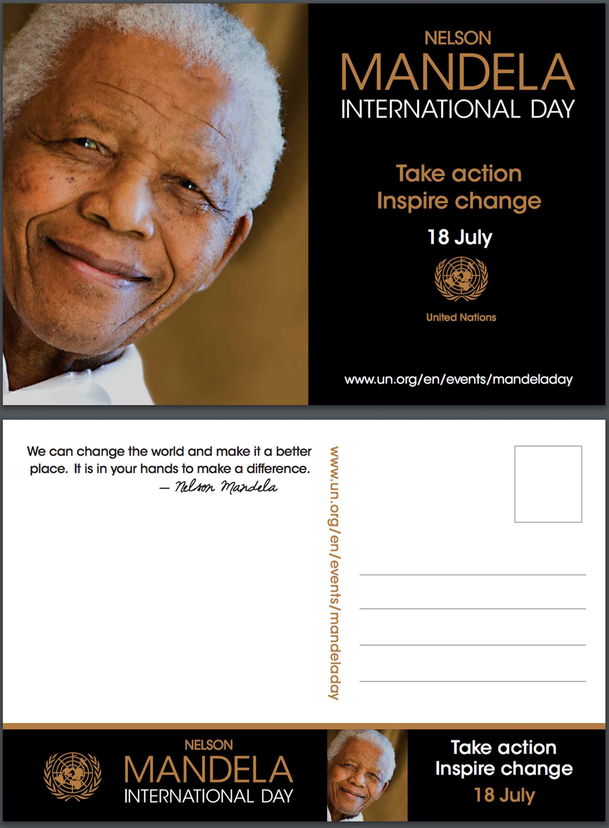 Nelson Mandela postcard