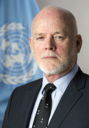 联合国大会第71届会议主席彼得·汤姆森先生阁下。联合国图片/Mark Garten