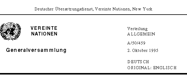 Vereinte Nationen - Generalversammlung  - 2. Oktober 1996 