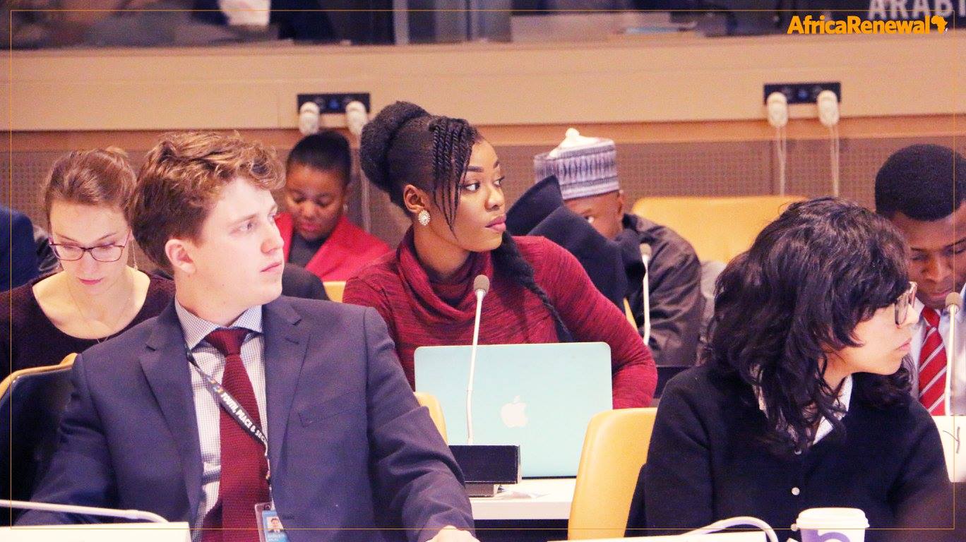 Participants at the ECOSOC 2017 Youth Forum's breakout session on Africa