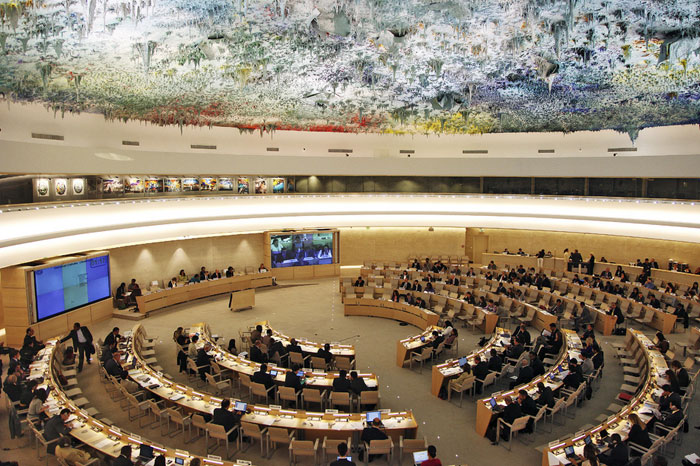 Le Conseil des droits de l’homme à Genève.