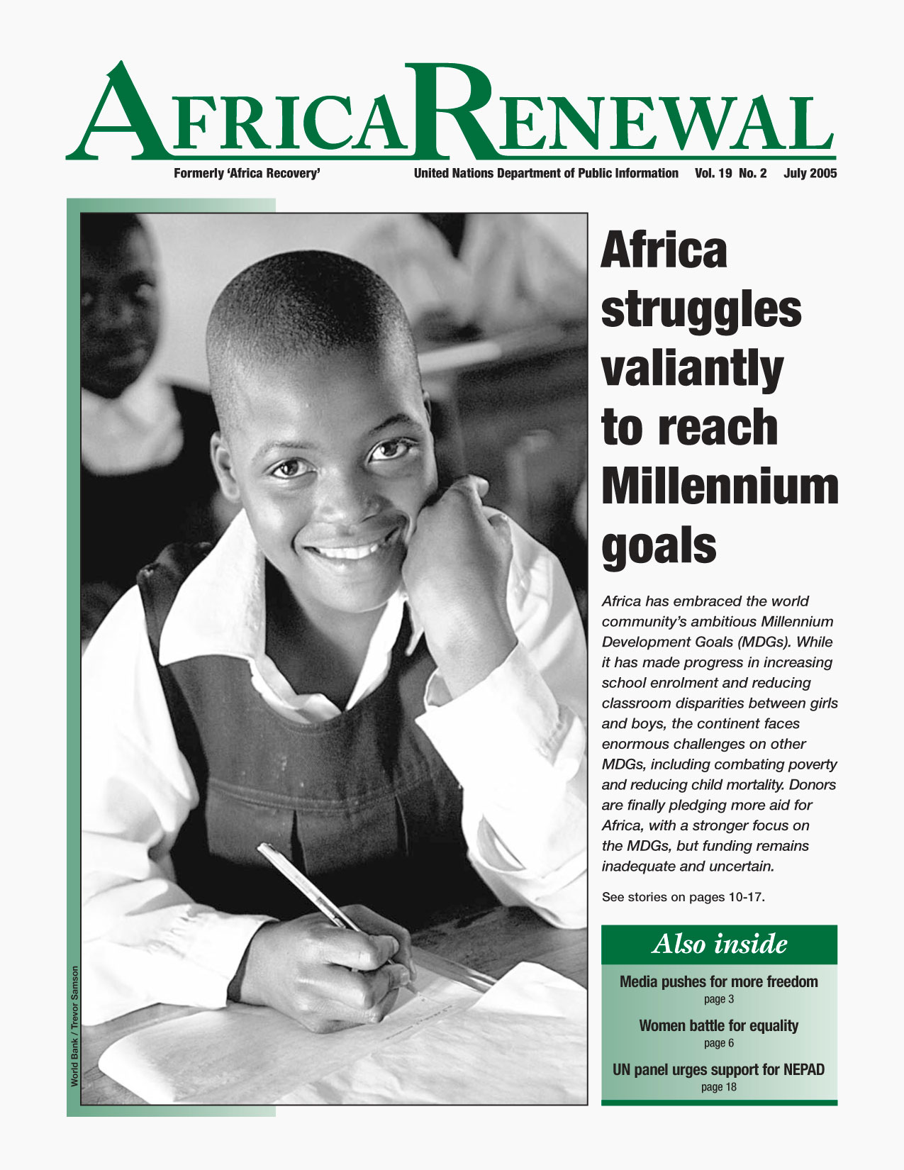 Africa Renewal Magazine July 2005