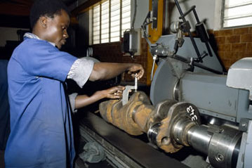 Factory worker in Nigeria