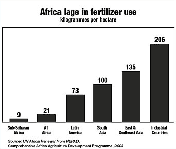 Chart: Africa lags in fertilizer use