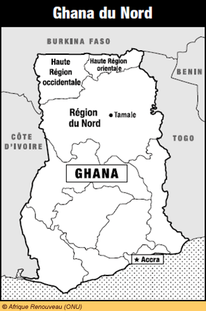 Map of Northern Ghana