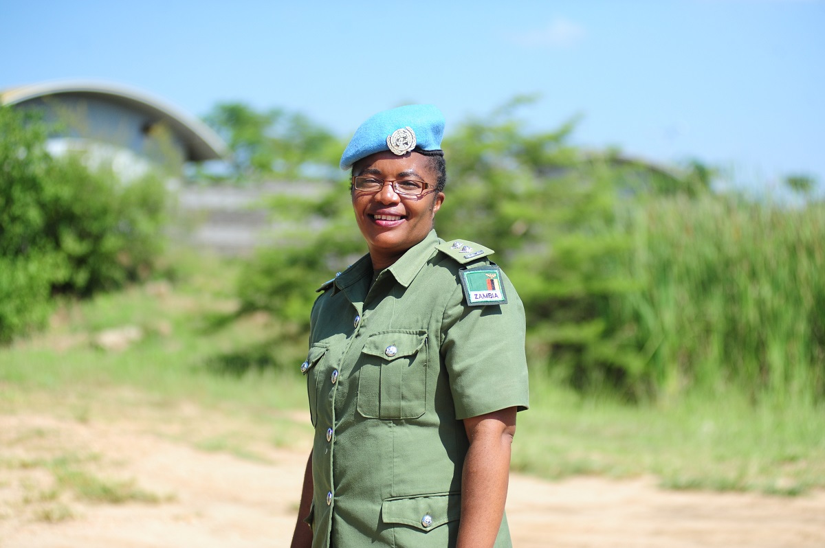 L’inspectrice en chef Doreen Malambo, servant dans la mission des Nations Unies au Sud Soudan