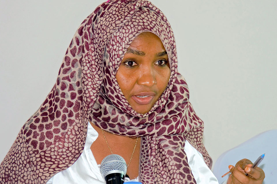 Dr. Mzuri Issa at an African Women Leaders Network Tanzania Chapter Steering Committee Meeting.