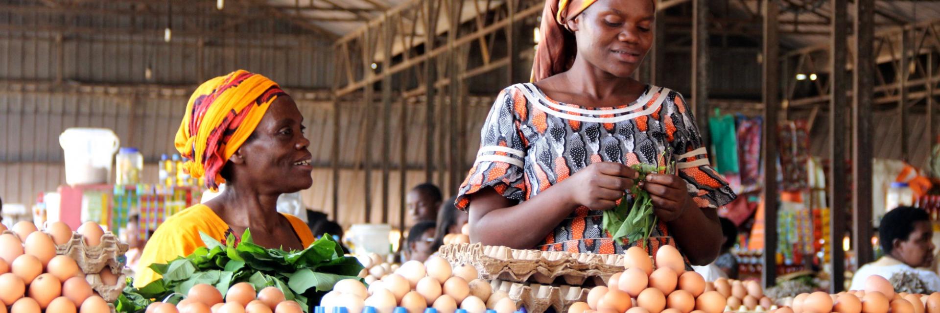 Women selling eggs 