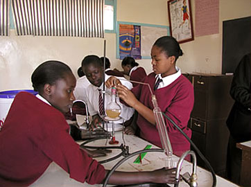 Science class in Nairobi