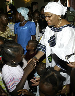 Liberian President Ellen Johnson-Sirleaf