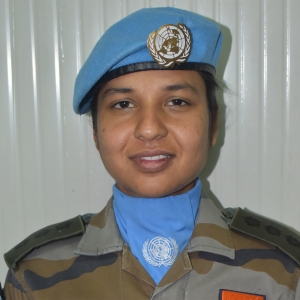 Captain Tanvi Shukla from India, serving in the DR Congo