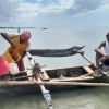 Fishermen off the coast of Tanzania.