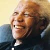 Portrait of Nelson Mandela.