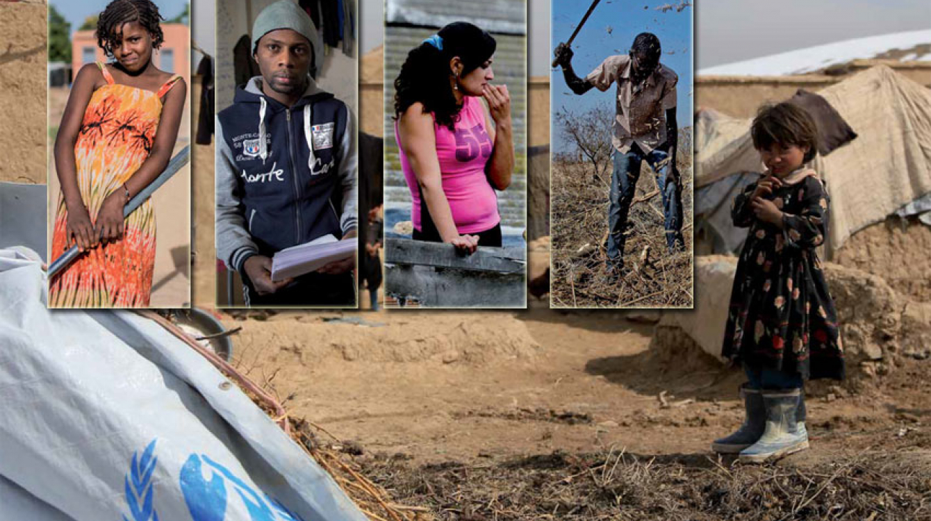 Photos: UNHCR/S. Sisosmack (background), UNHCR/O.Pain (1st), UNHCR/J. Tanner (2nd), UNHCR/S. Rich (3rd), UNHCR/F. Noy (4th)