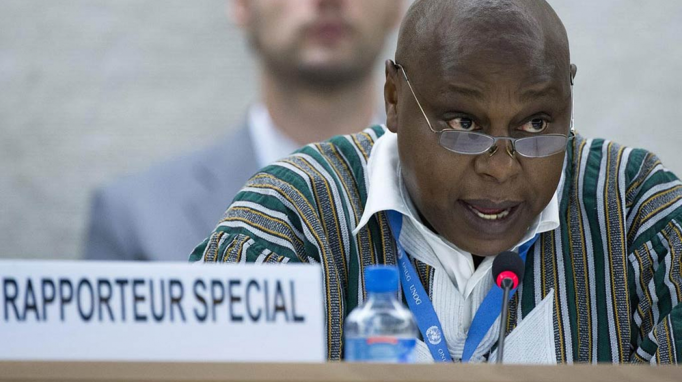 Le Rapporteur spécial des Nations Unies sur le droit de réunion et d’association pacifiques, Maina Kiai. Photo: Jean-Marc Ferré