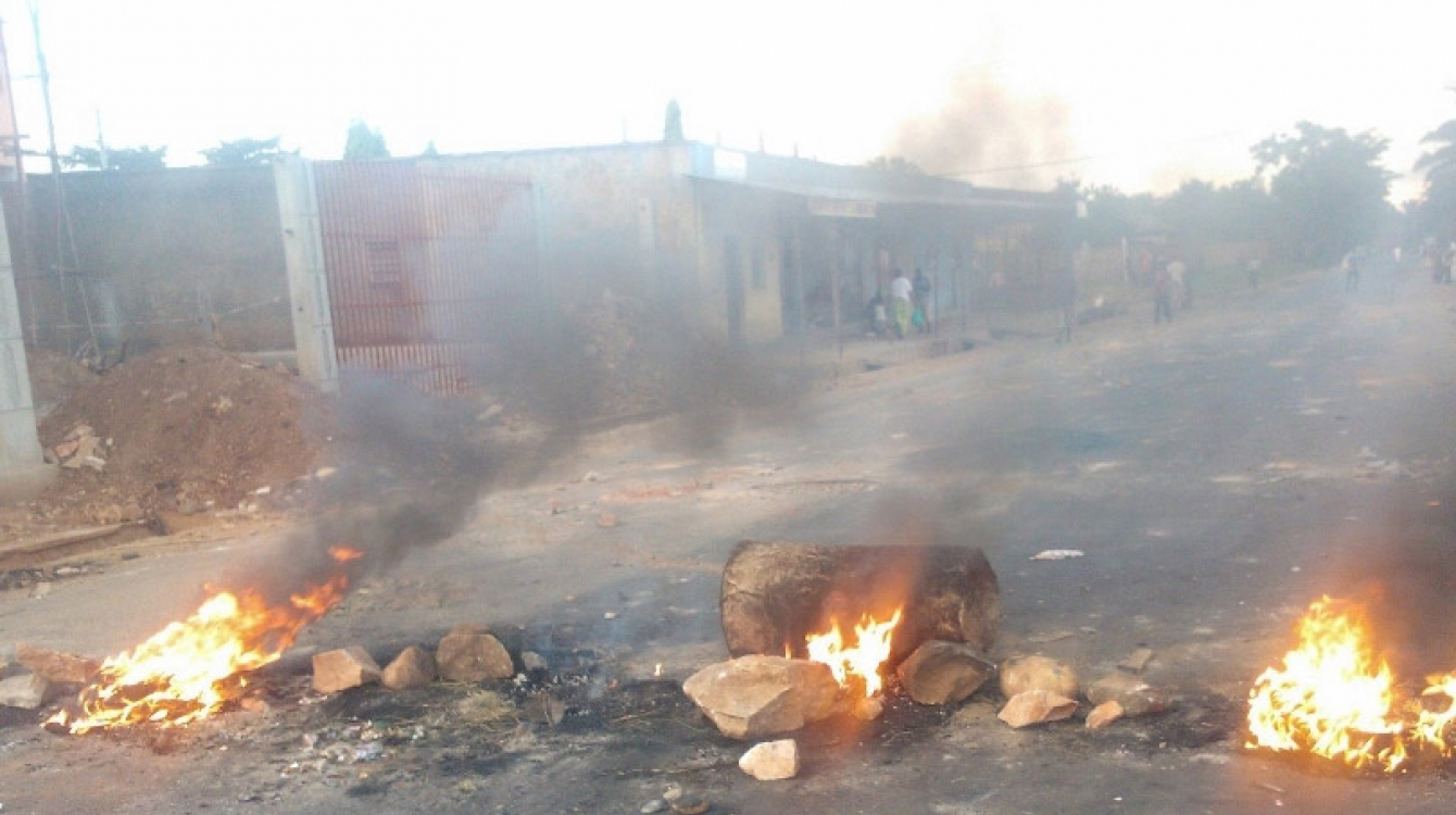 Burning barricades in Bujumbura, as turmoil erupted in Burundi.