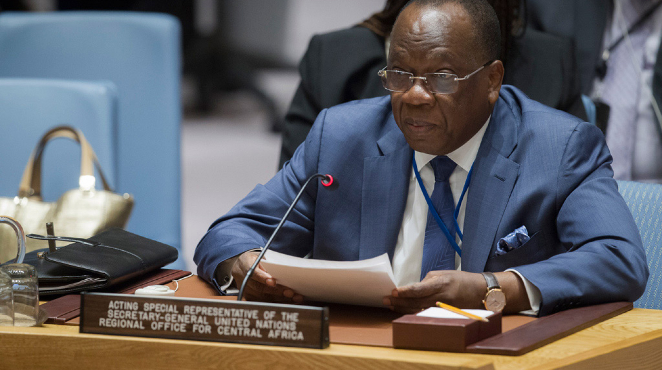 Le Représentant spécial du Secrétaire général pour l’Afrique centrale, François Louncény Fall, devant le Conseil de sécurité, en décembre 2016. Photo ONU