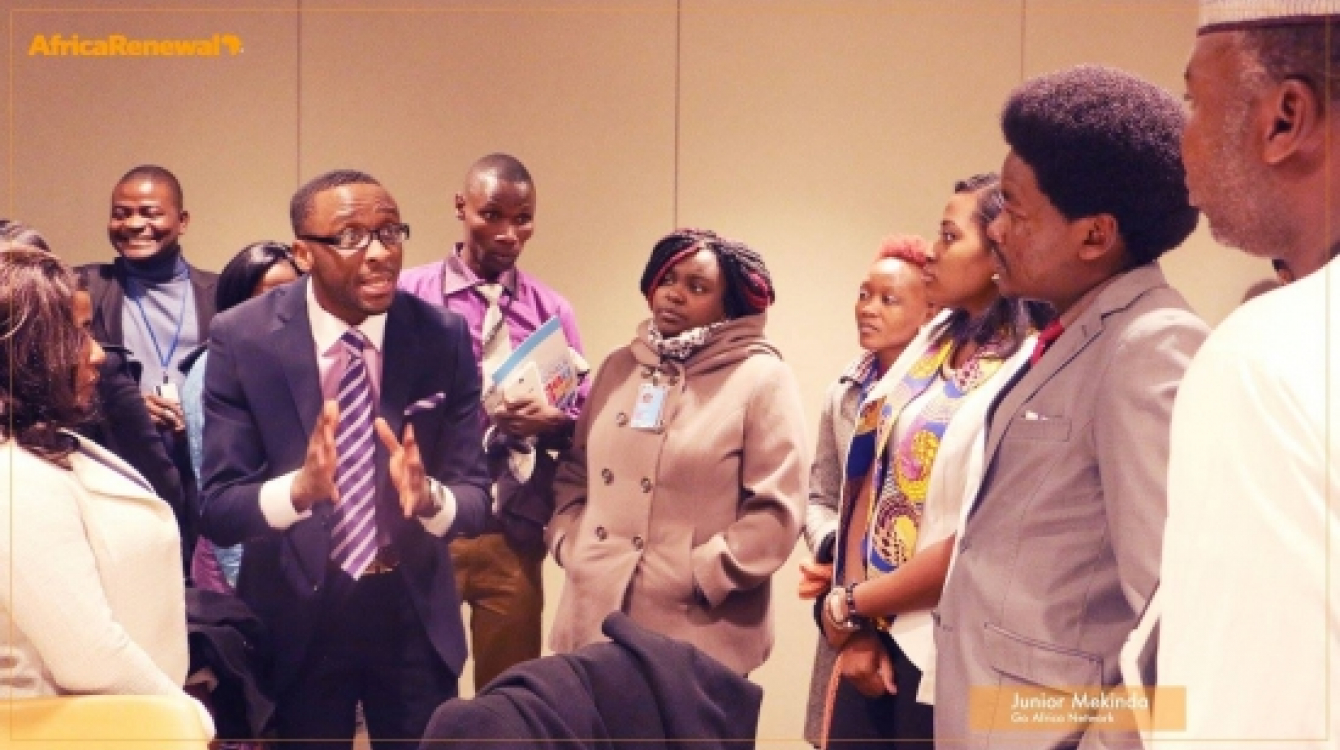 Des participants au Forum de la Jeunesse des Nations Unies, qui s’est tenu à New York en janvier de cette année. Photo: Afrique Renouveau/Ihuoma Atanga