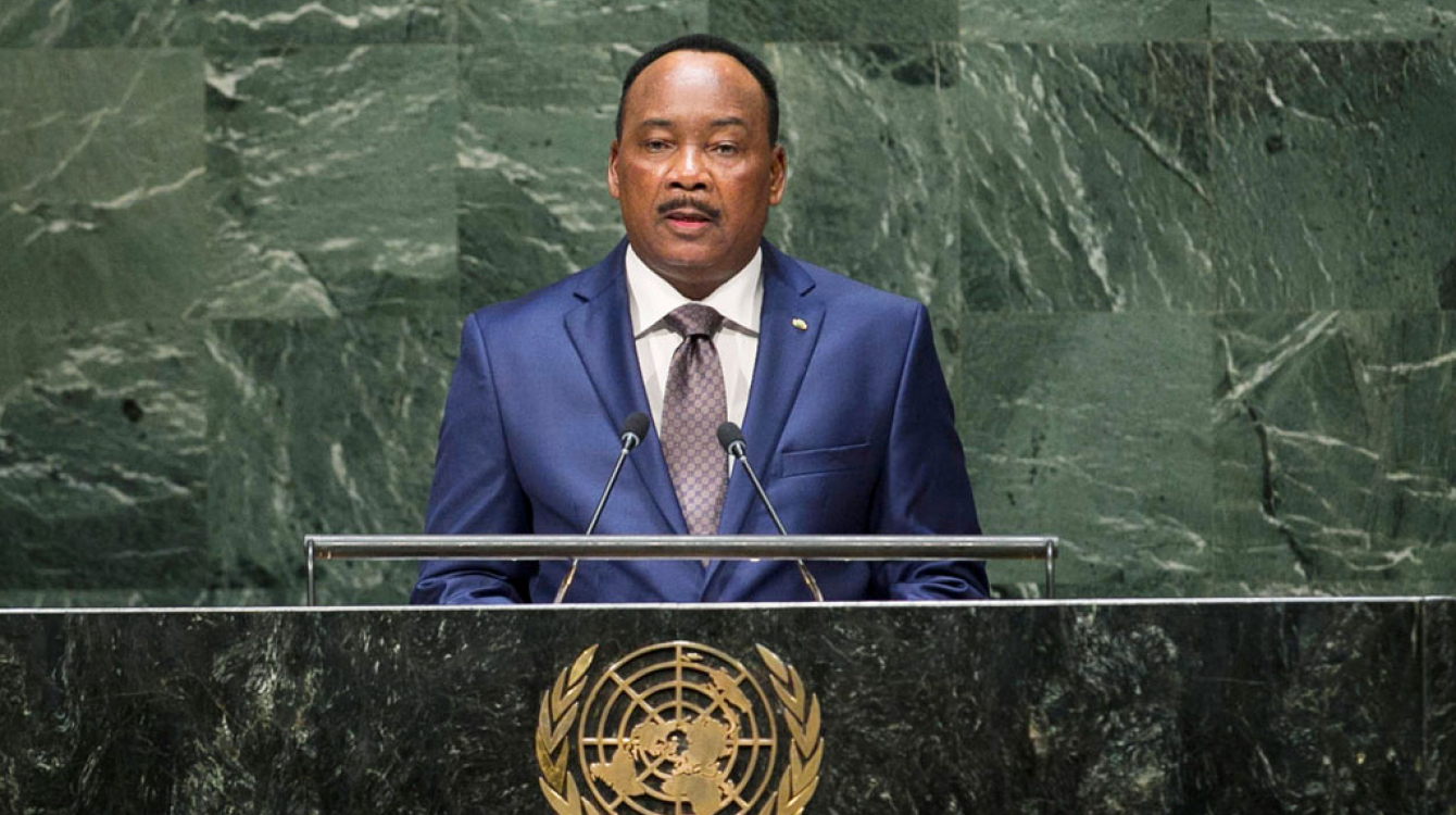 President Mahamadou Issoufou of the Republic of Niger addresses the General Assembly. UN Photo/Cia Pak