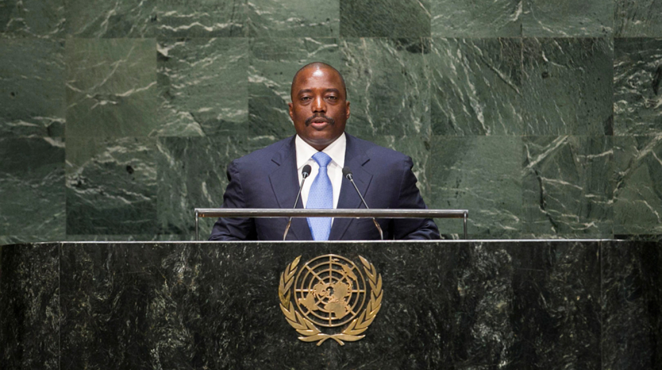 Joseph Kabila, President of the Democratic Republic of the Congo, addresses the general debate of the sixty-ninth session of the General Assembly. UN Photo/Cia Pak