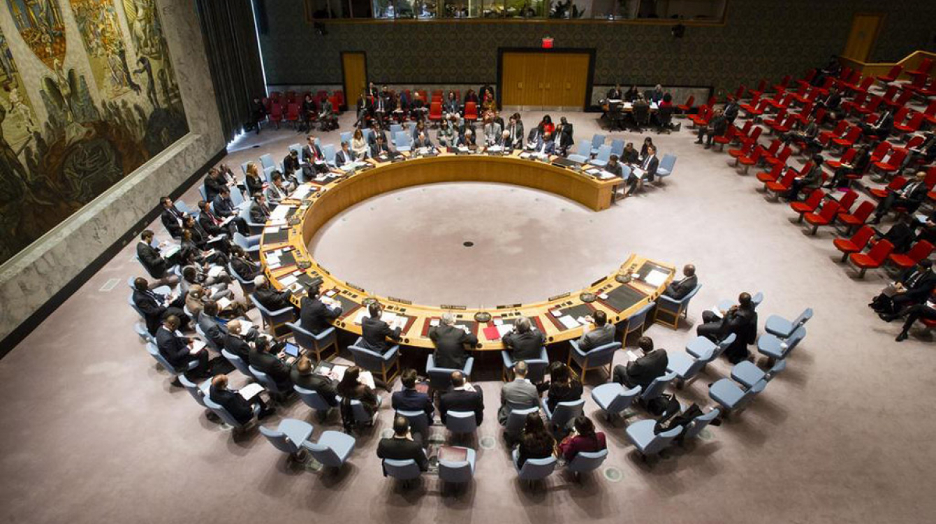 Wide view of the Security Council. 