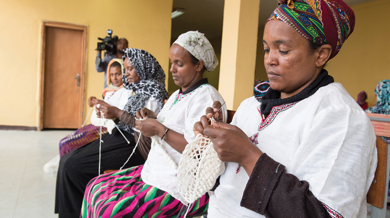 Ethiopian women in a skills training workshop. Photo: UN/Eskinder Debebe