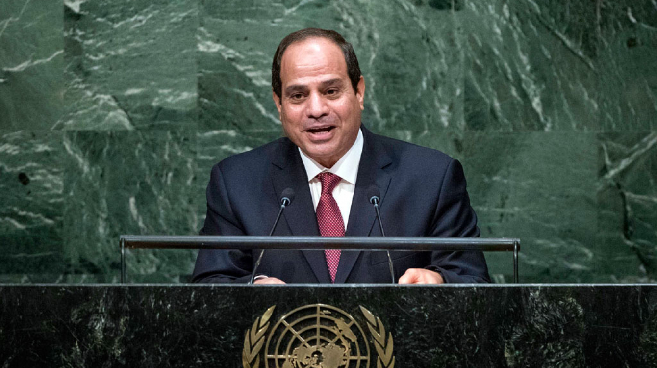 Abdel Fattah Al Sisi, President of the Arab Republic of Egypt, addresses the general debate of the General Assembly’s seventieth session. UN Photo/Amanda Voisard