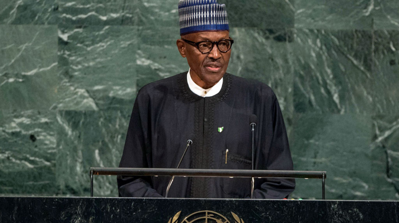 President Muhammad Buhari of Nigeria addresses the General Assembly’s annual general debate. UN Photo/Cia Pak