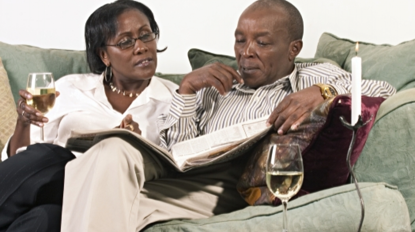 A retired couple go through their financial files. Photo: AMO/George Philipas