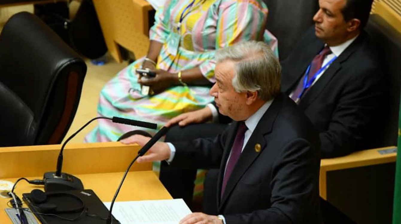 UN Secretary-General António Guterres, addressing the African Union Summit in Addis Ababa, Ethiopia, 9 February, 2020.