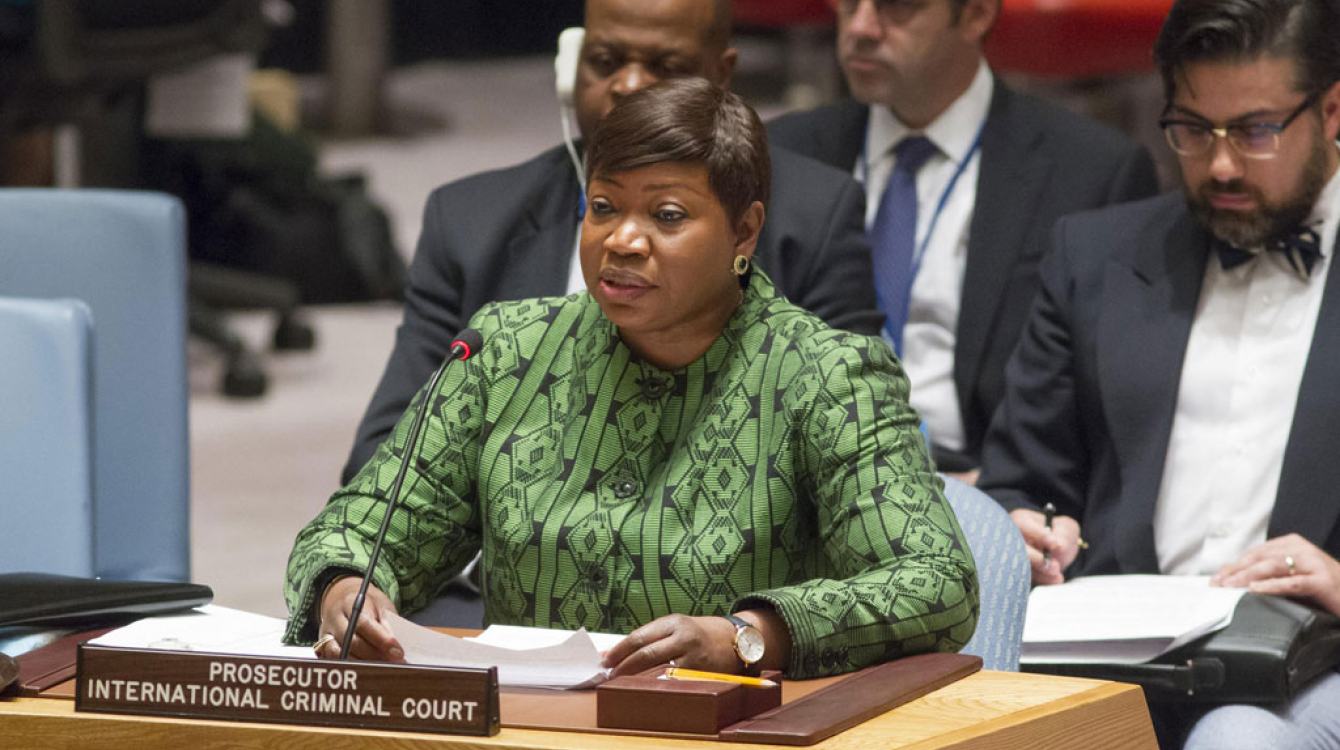 Fatou Bensouda, Prosecutor of the International Criminal Court (ICC), briefs the Security Council at its meeting on the situation in Darfur, Sudan. UN Photo/Loey Felipe