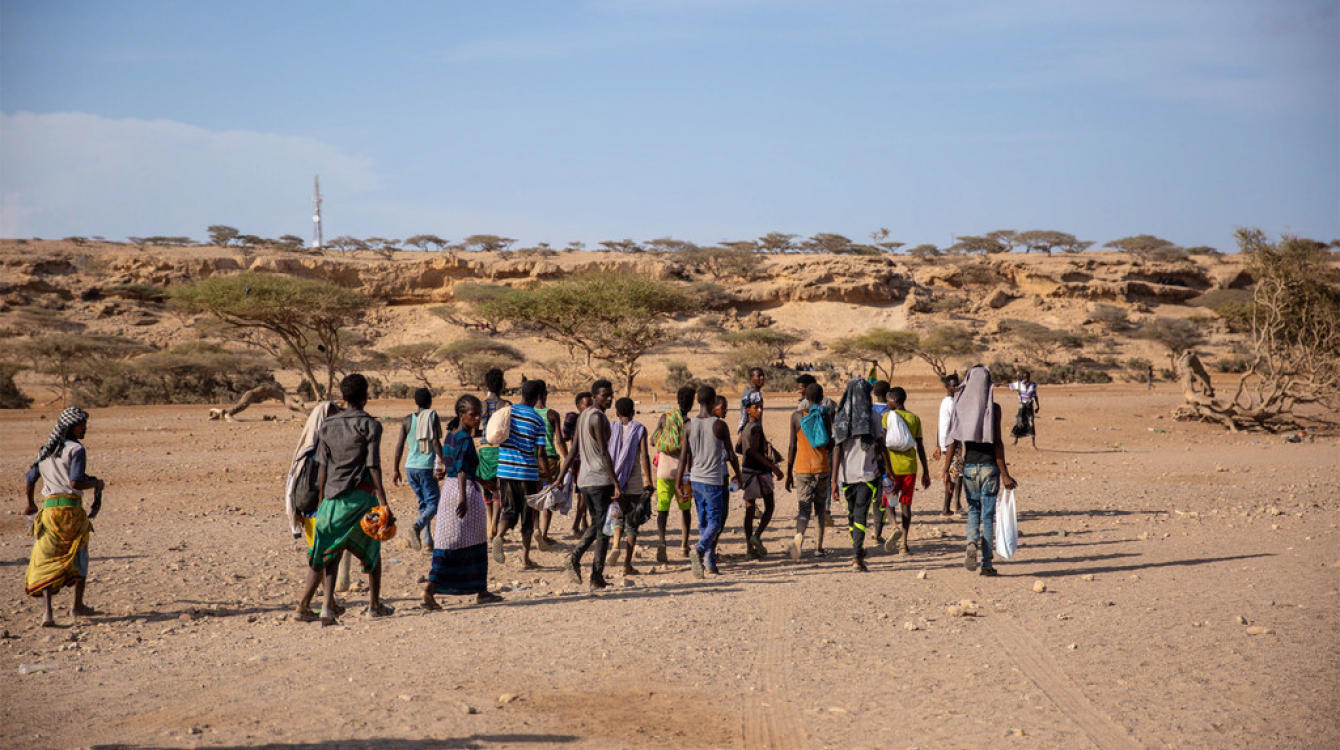 Des migrants éthiopiens arrivent à Obock, à Djibouti