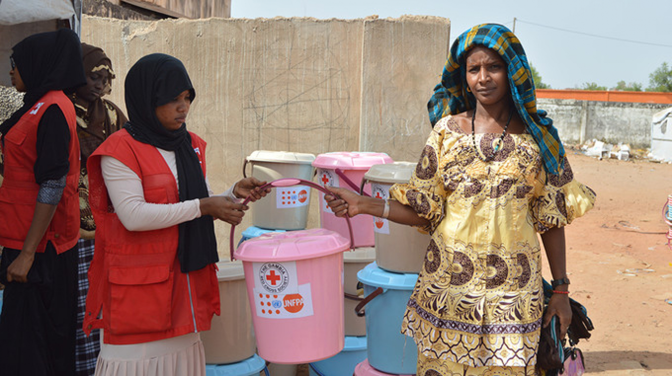 Dignity kits contain supplies to help women and girls protect themselves and their communities from the pandemic.