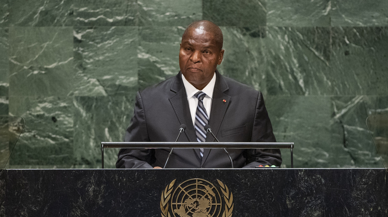 Faustin Archange Touadera, President of the Central African Republic, addresses the general debate of the General Assembly’s seventy-fourth session.