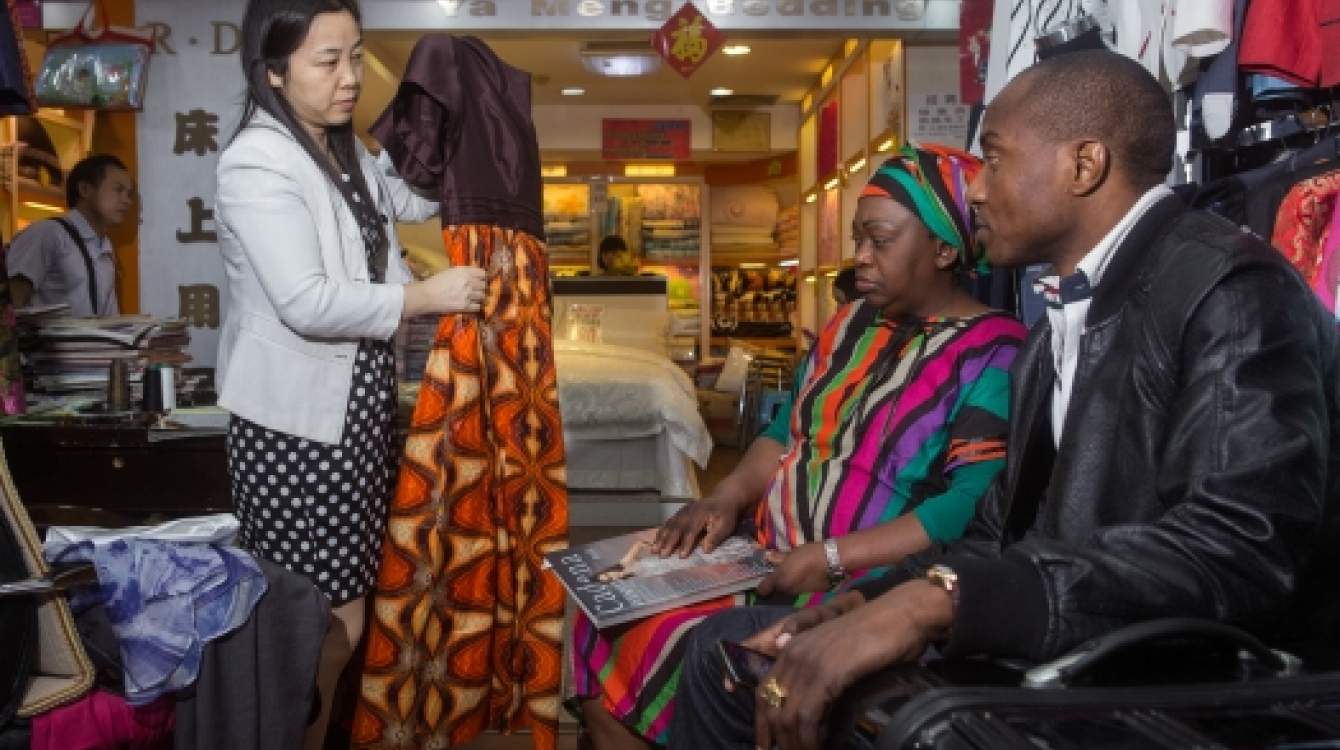  Traders from Africa buying goods in Xiaobei, China. Photo: Gwenn Dubourthoumieu