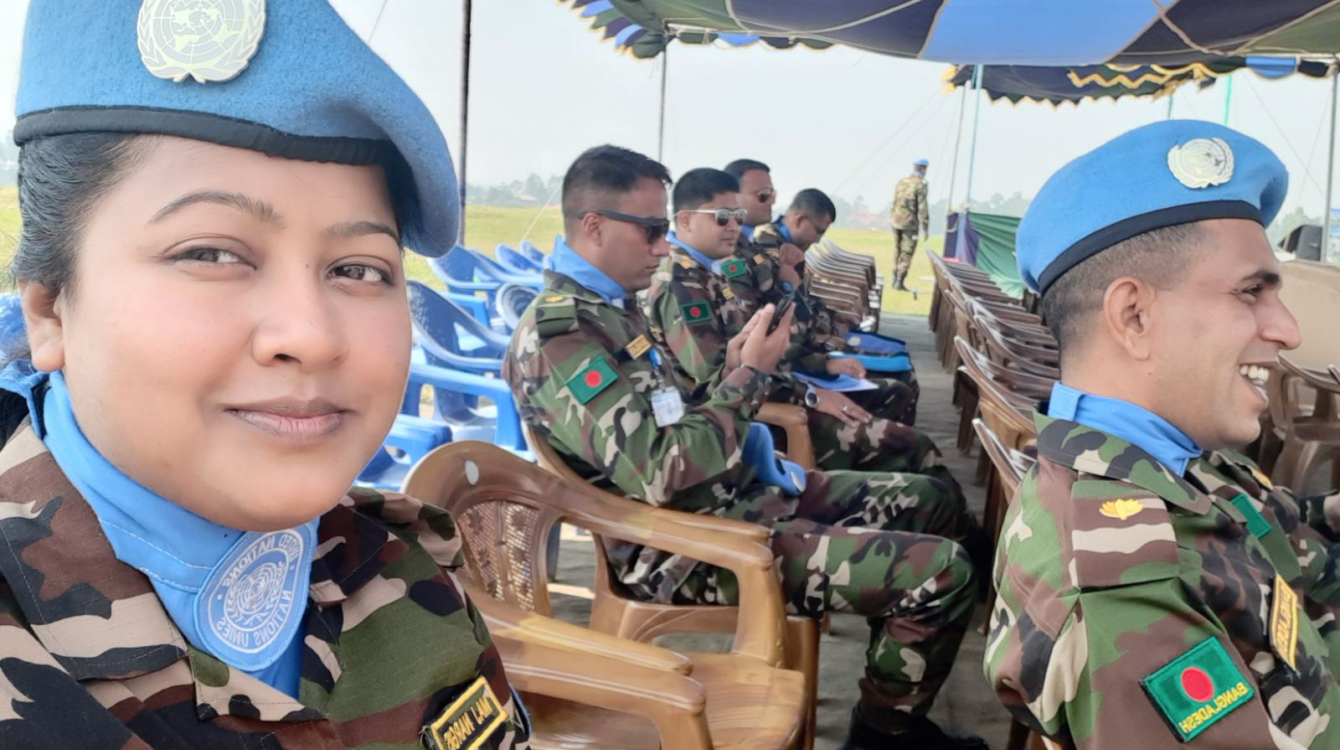 Major Nargis Parvin from Bangladesh, serving in the DR Congo