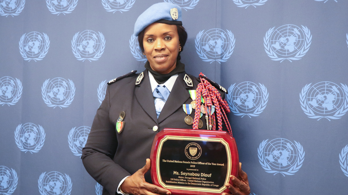 UN Female Police Officer of the Year, Major Seynabou Diouf of Senegal.