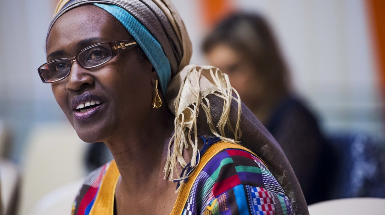 Winnie Byanyima ambaye ni mkurugenzi mtendaji mpya wa UNAIDS akiwa kwenye moja ya mikutano ya kuwawezesha wanawake kiuchumi kwenye Umoja wa Mataifa.