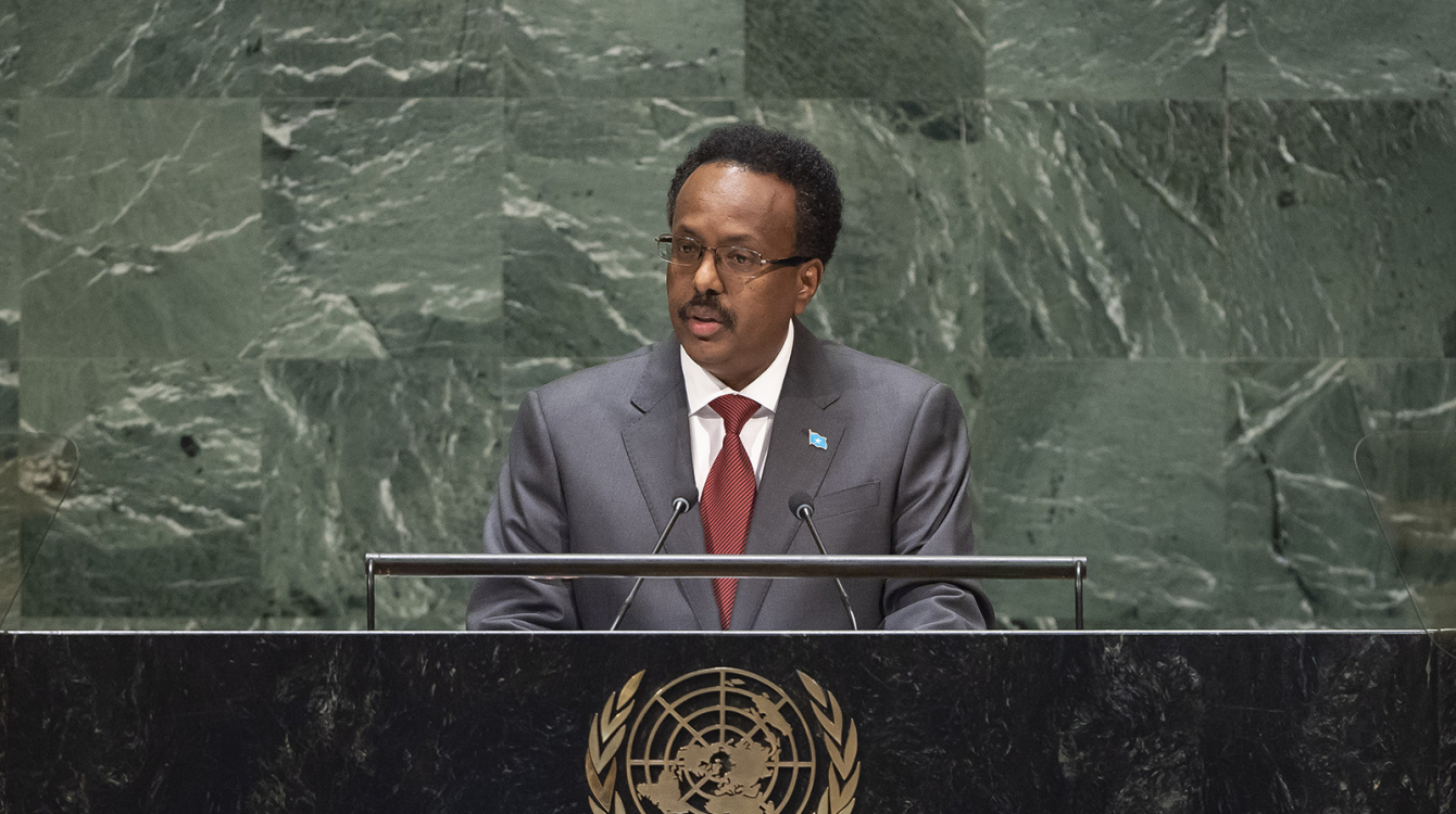 Mohamed Abdullahi Mohamed Farmajo, President of the Federal Republic of Somalia, addresses the general debate of the General Assembly's seventy-fourth session.