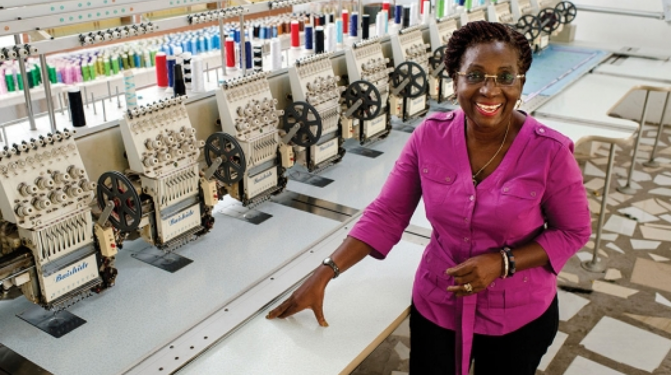 Awurabena Okrah, CEO and founder of Winglow, a textile and fashion business in Accra, Ghana. Many women are venturing into business. Photo: Panos/Nyani Quarmyne