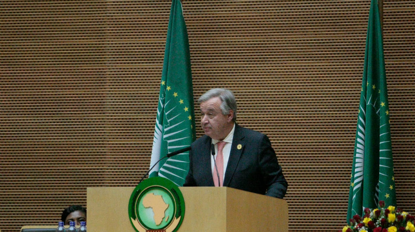 United Nations Secretary-General António Guterres addressing the Opening of the 30th Ordinary Session of the Assembly of the African Union, In Addis Ababa, Ethiopia. UN Photo/Antonio Fiorente