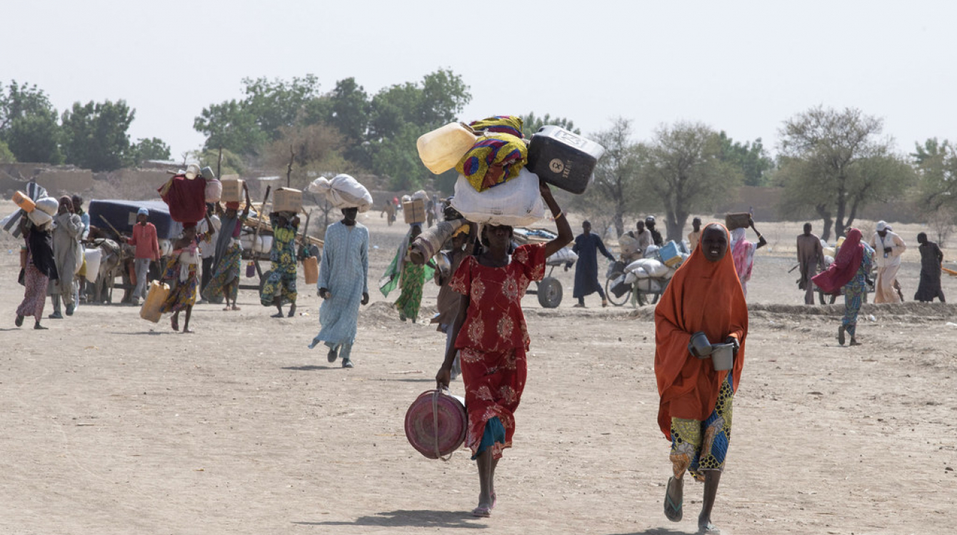 Wakimbizi kutoka Nigeria wakiwasili katika kijiji cha Goura nchini Cameroon mwezi Januari 2019