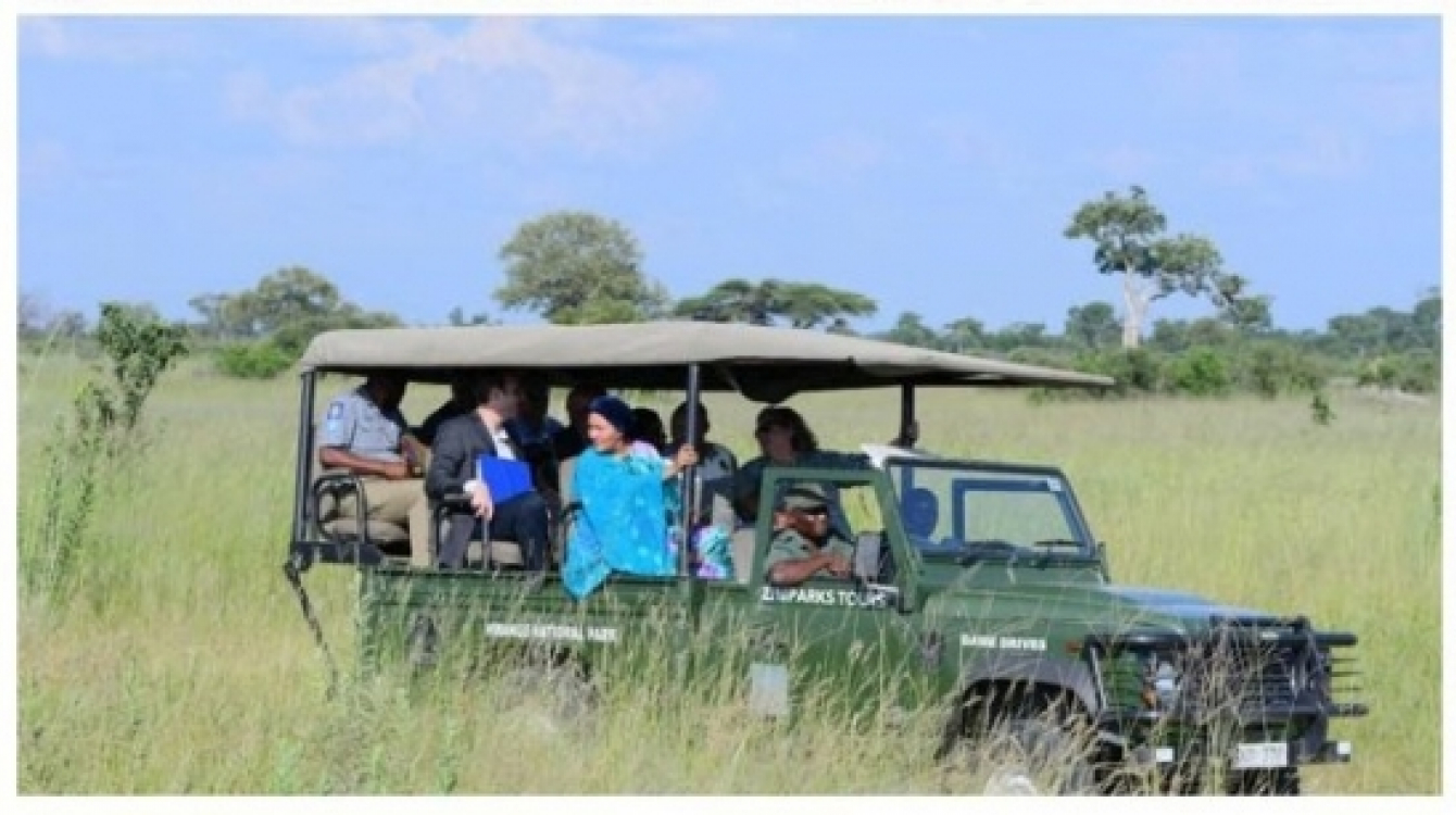 Amina J Mohammad visiting Hwange National Park in Zimbabwe